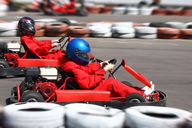Go carting with friends